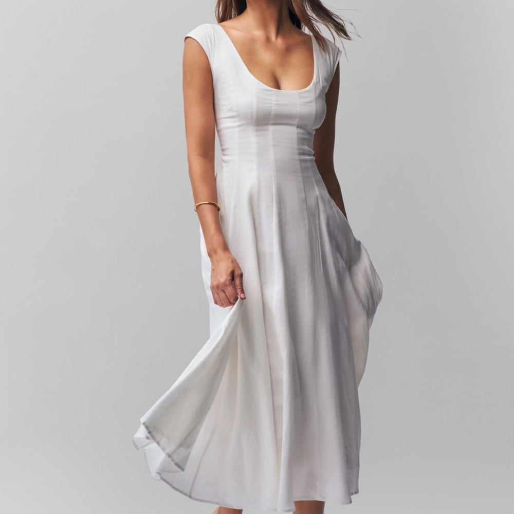 Danielle Guizio "Leila" Dress in White (NWT) - Picture 6 of 8